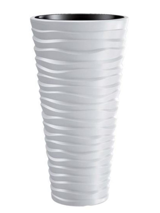 Prosperplast Vaze Pentru Plante Din Plastic Alb 39x39x75cm 2 Bucăți