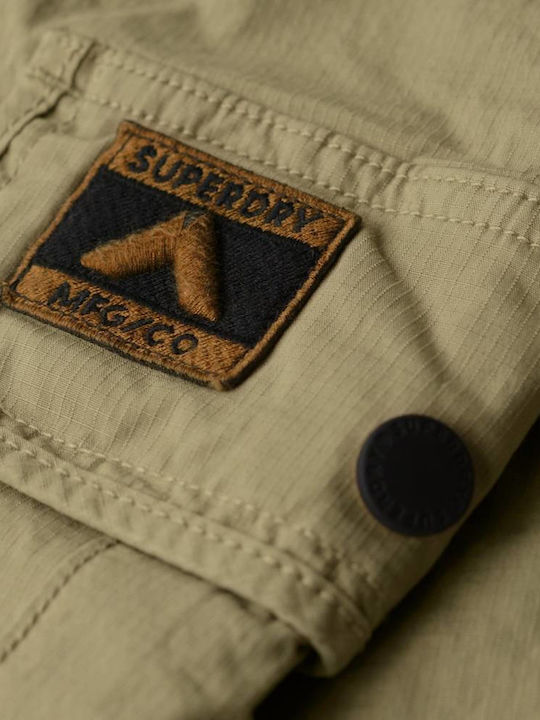 Ovin Trousers Cargo Elastic in Slim Fit Khaki