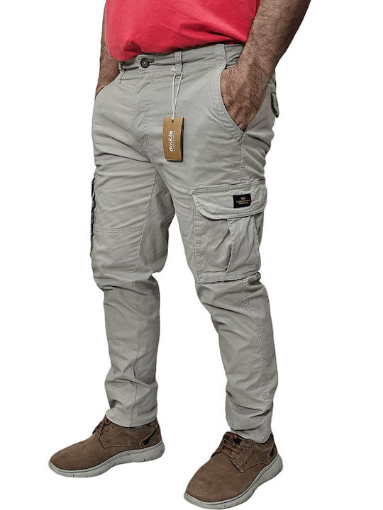 Double Men's Trousers Cargo Lt Grey