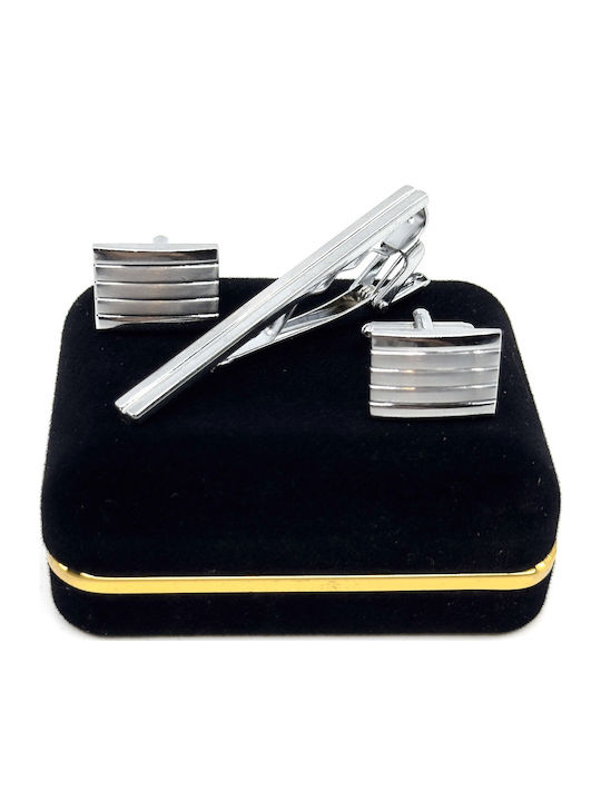 Lgtc-set Χκ 21 Set Cufflinks Tie Clips Legend Accessories Silver Color