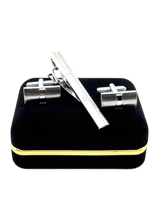 Lgtc-set Χκ 22 Set Cufflinks Tie Clips Legend Accessories Silver Color