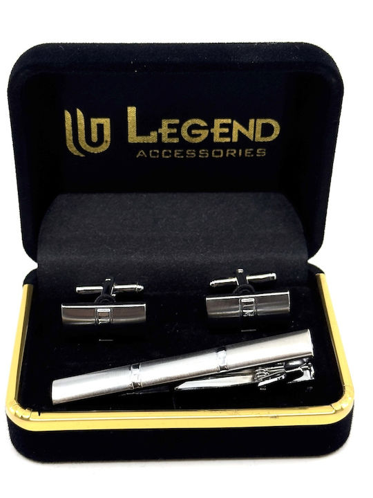 Lgtc-set Χκ 22 Set Cufflinks Tie Clips Legend Accessories Silver Color