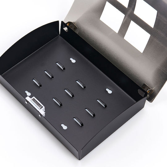 Zeller Metallic Key Hook with Lock 22x6x24cm