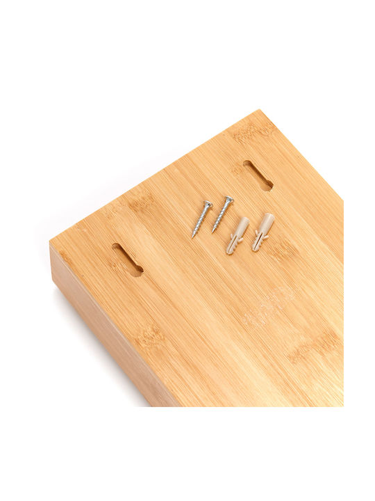 Zeller Wooden Wall Key Holder 8 Hooks 19x6x27cm