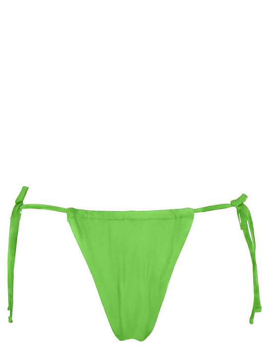 Bikini Slip με Κορδονάκια Πρασινο