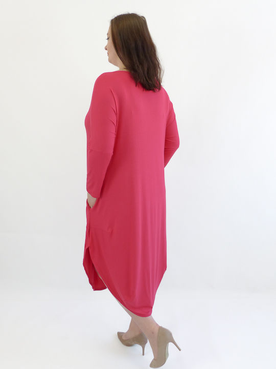 Brak Sommer Maxi Kleid Fuchsie