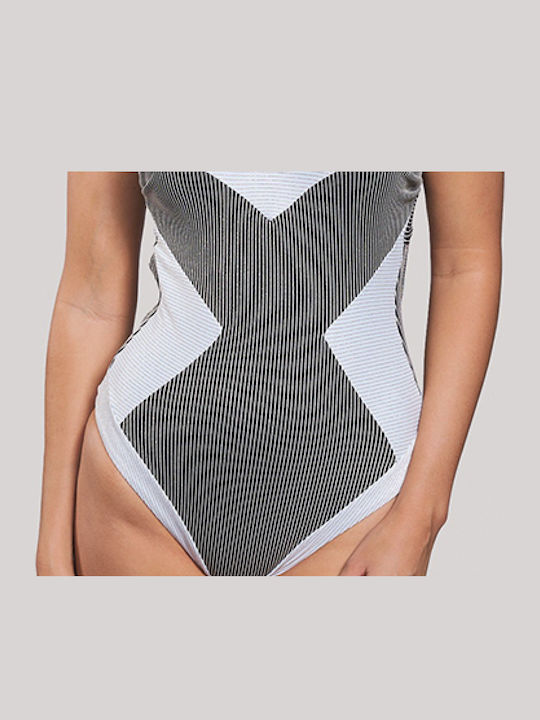 Strapless Ολόσωμο Μαγιό με Ελαφριά Ενίσχυση Λευκό