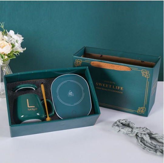 Base Mug Ceramic with Lid Green