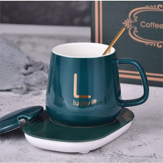 Base Mug Ceramic with Lid Green