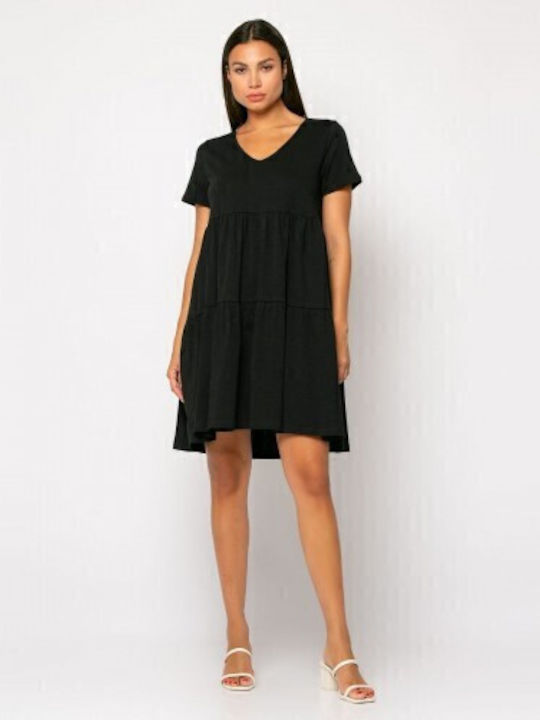 Rochie cu Volane Negru