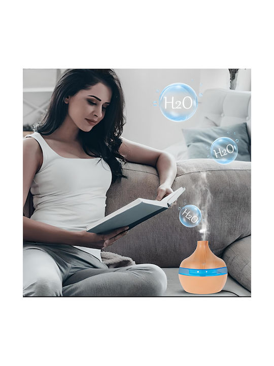 Aromatherapy Led Συσκευή Αρωματοθεραπείας Υπερήχων με Χρονοδιακόπτη Πράσινη 500ml E687