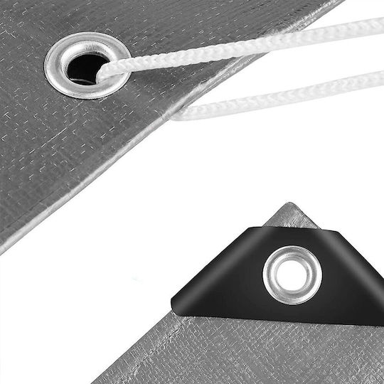 Grasher Αδιάβροχος Μουσαμάς 190gr/m² 5x4μ. Βαρέως Τύπου Γκρι