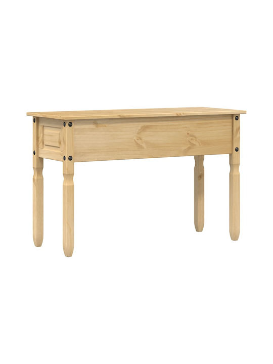 Console Table of Solid Wood & Metal Coffee L115xW46xH73cm