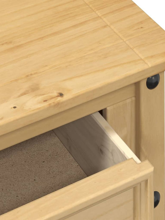 Console Table of Solid Wood & Metal Coffee L115xW46xH73cm