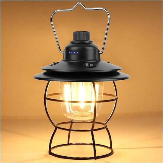 Rechargeable Retro LED Lantern Table Hanging Built-in Power Bank