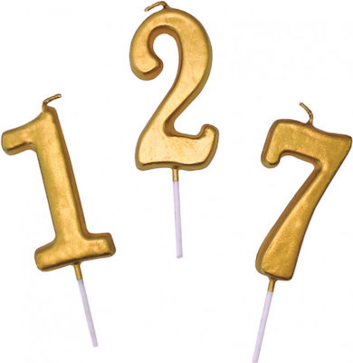 Sugarworld Birthday Candle Number "0" in Gold Color 343234