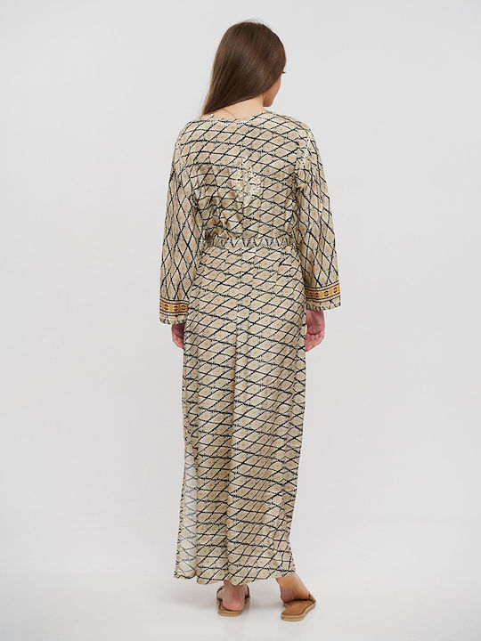 Sommer Maxi Damenkleid Beige