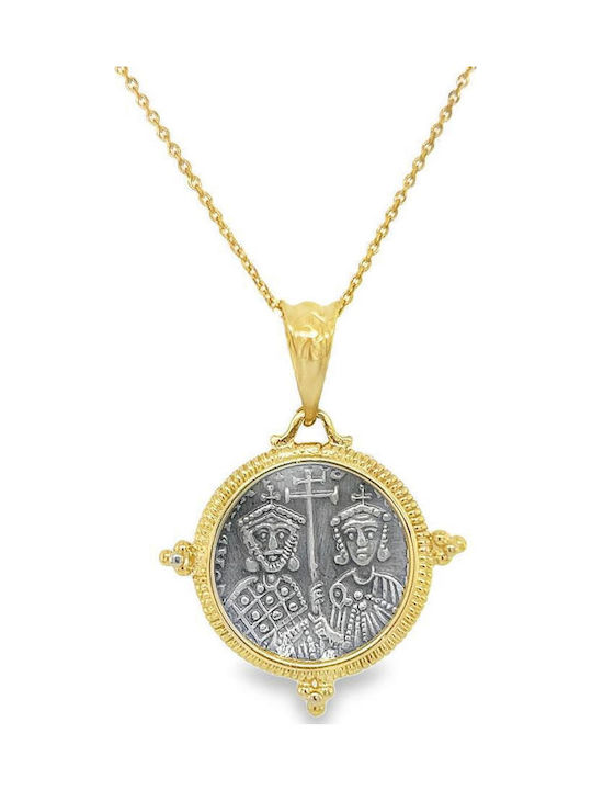 Xryseio Pendant Kids Talisman Double Sided made of Silver FL1165