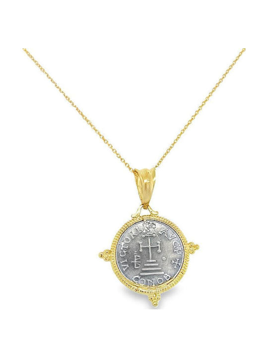 Xryseio Pendant Kids Talisman Double Sided made of Silver FL1165