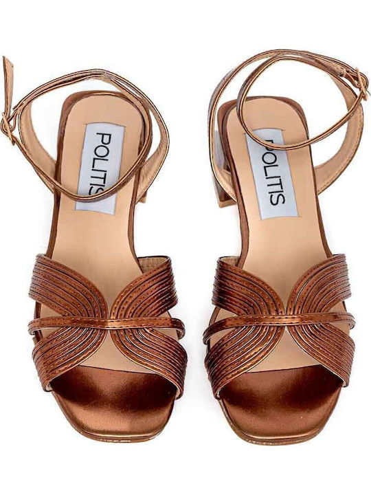 Din piele Sandale Anatomici Bronze