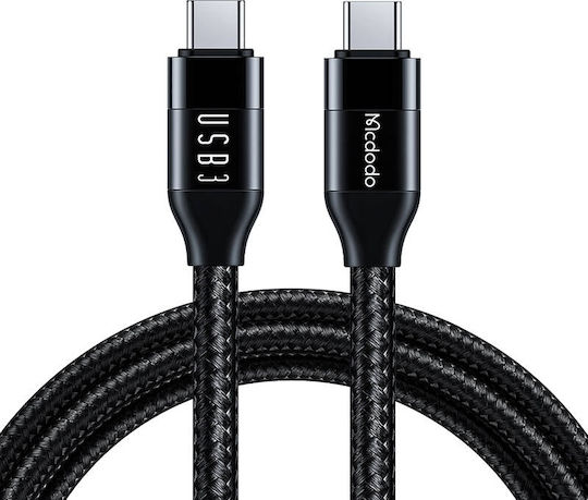 Mcdodo USB 2.0 Cable USB-C male - USB-C 100W PD Μαύρο 1.2m CA-7132