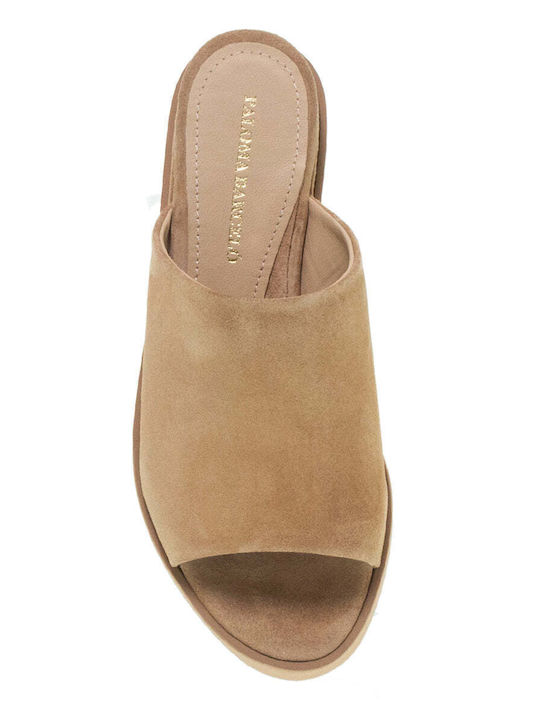 Paloma Barceló Women's Suede Platform Shoes Beige