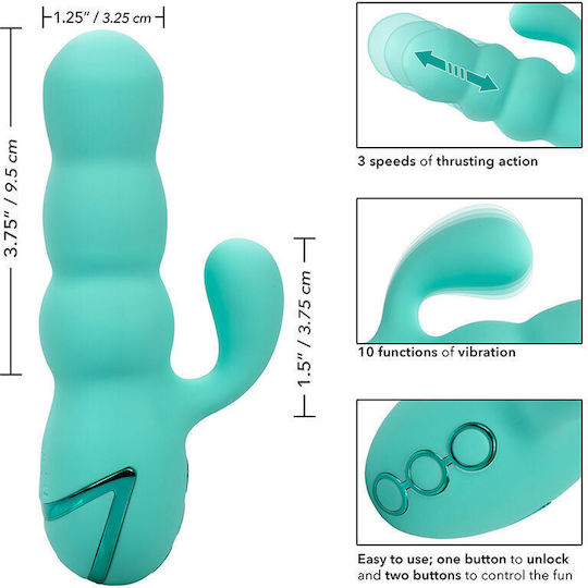 Calexotics Del Mar Vida Vibrator Rabbit with Remote Control 9.5cm Turquoise