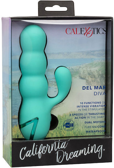 Calexotics Del Mar Vida Vibrator Rabbit with Remote Control 9.5cm Turquoise