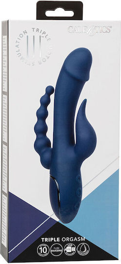 Calexotics Triple Orgasm Δονητής Rabbit με Απομακρυσμένο Έλεγχο Μπλε