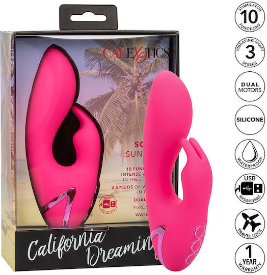 Calexotics So. Cal Sunshine Mini Δονητής Rabbit με Απομακρυσμένο Έλεγχο 9.5cm Φούξια