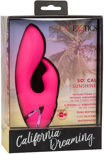 Calexotics So. Cal Sunshine Mini Δονητής Rabbit με Απομακρυσμένο Έλεγχο 9.5cm Φούξια
