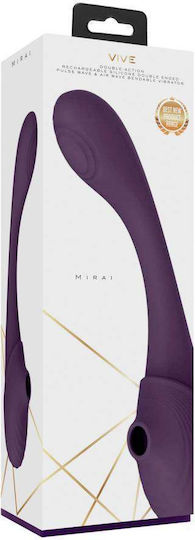 Shots Mirai Double Vibrator 23cm Purple