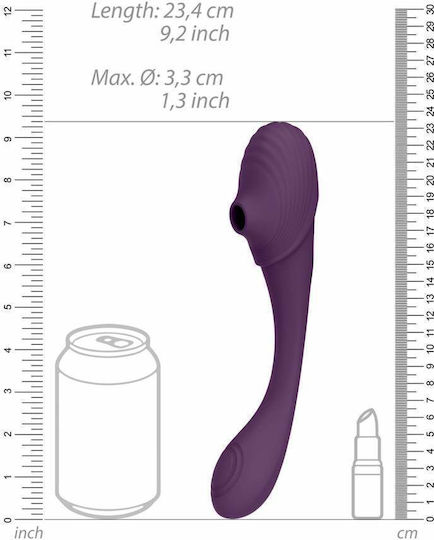 Shots Mirai Double Vibrator 23cm Purple