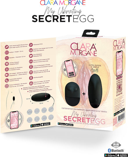 Clara Morgane Pro Вибратор Яйца 7.9см Черен