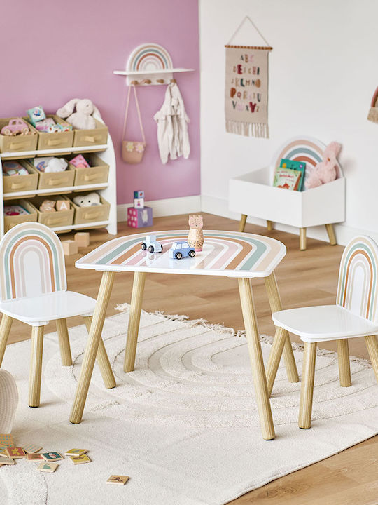 Zeller Kinder Aufbewahrungsbox aus Stoff Weiß 65x30x64cm 1Stück