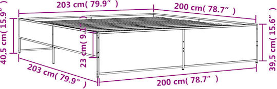 Suport Pat King Size Din Lemn Bej Cu Plăci Pentru Saltea 200x200cm