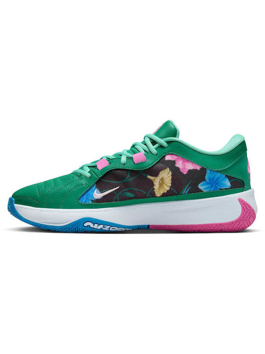 Zoom Freak 5 Low Basketball Shoes Light Photo Blue / Playful Pink / Pink Foam / Black