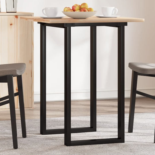 vidaXL Βάση Τραπεζιού Μαντεμένια Μαύρο 40x40x73cm