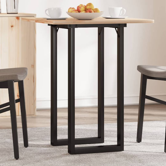 vidaXL Βάση Τραπεζιού Μαντεμένια Μαύρο 80x40x73cm
