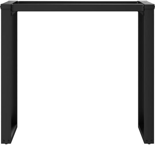 vidaXL Βάση Τραπεζιού Μαντεμένια Μαύρο 80x40x73cm