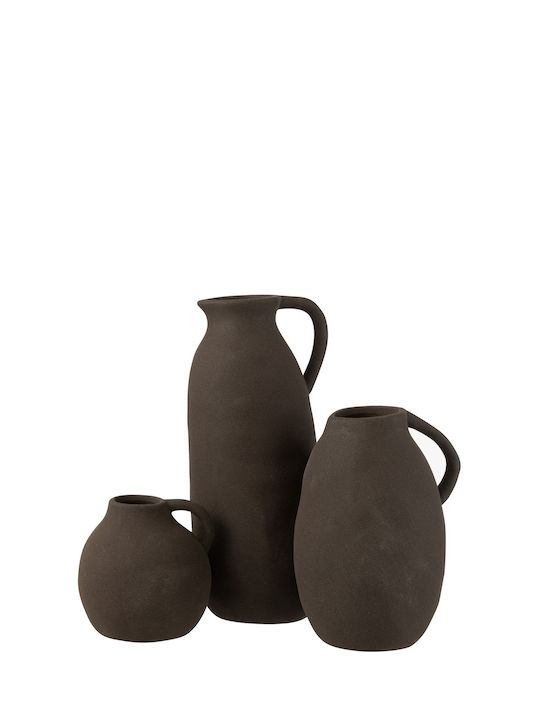 Jolipa Dekorative Keramik Vase Schwarz 15xH36cm