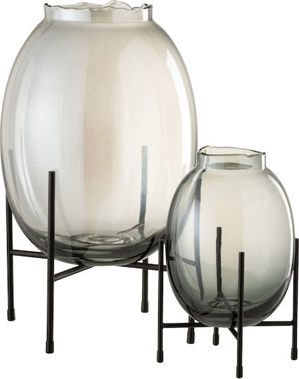 Jolipa Vase Glas Grau 25.5x25.5xH40.5cm