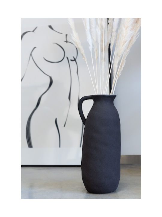 Jolipa Dekorative Keramik Vase Schwarz 15xH36cm