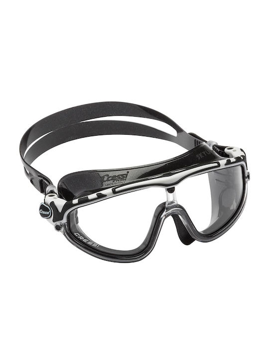 CressiSub Skylight Schwimmbrillen Erwachsene mit Antibeschlaglinsen Schwarz/Transparent Schwarz