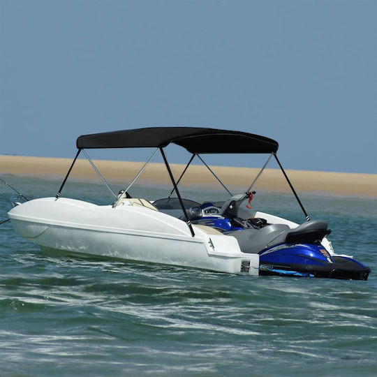 vidaXL Aluminium Boat Canopy L179xW156xH93cm Black