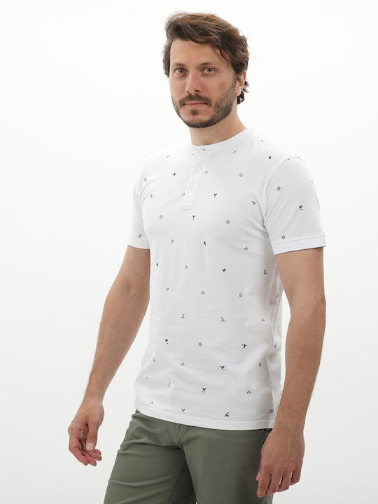 Van Hipster T-shirt Bărbătesc cu Mânecă Scurtă White