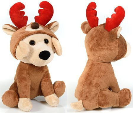 Fun World Plüsch-Welpe mit Designs Santa Claus & Rentier Weihnachten für 3+ Jahre 20 cm Verschiedene Designs