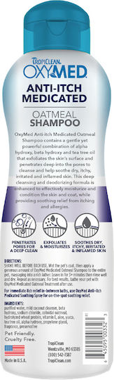 Tropiclean Medicated Oatmeal Dog Shampoo Dermatological 592ml