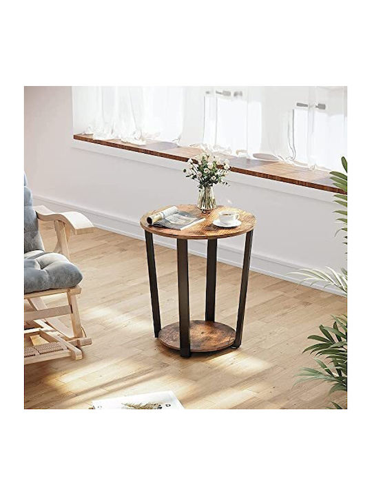 Rundes Beistelltisch Holz Steel M50xL50xH57cm