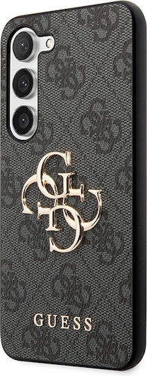 Guess Metal Logo Umschlag Rückseite Kunststoff Schwarz (Guess A55 A556)